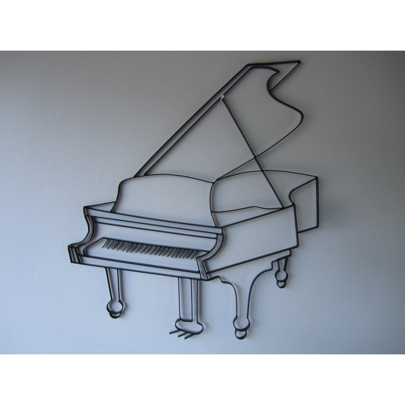 Red Barrel Studio® Grand Piano Handcrafted Steel Wall Décor & Reviews